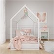 Little Seeds Rowan Valley Skyler Kids Metal House Bed Twin Size Frame in White