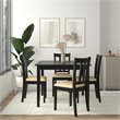 Dorel Living Redmond 5-Piece Traditional Dining Set in Black/Beige