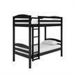 Dorel Living Clearwater Triple Wood Bunk Bed Twin with Underbed Storage in Black