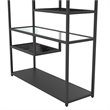 Dorel Living Moriah Bookcase Etagere in Black Marble