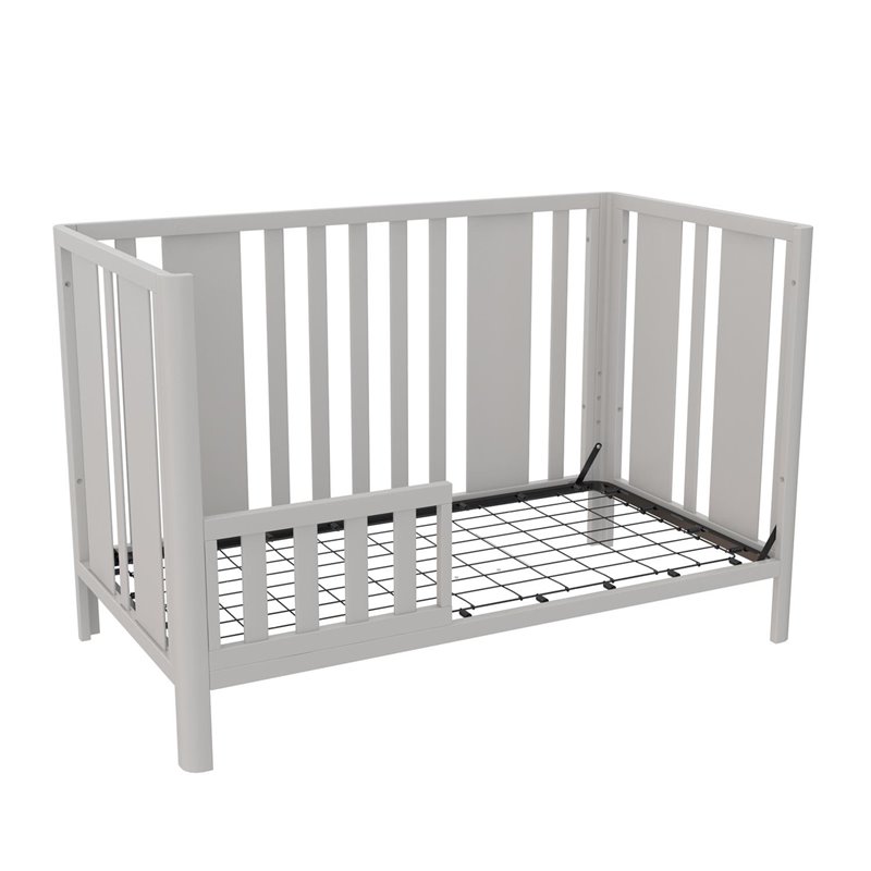 Little Seeds Crawford Curved Post 3-in-1 Crib in Sharkey Gray