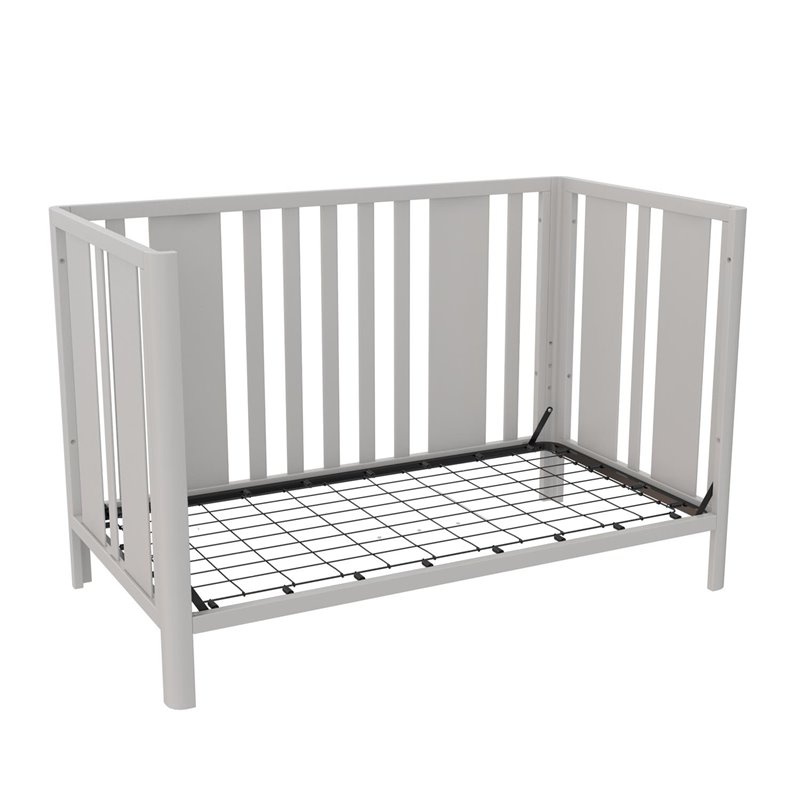 Little Seeds Crawford Curved Post 3-in-1 Crib in Sharkey Gray