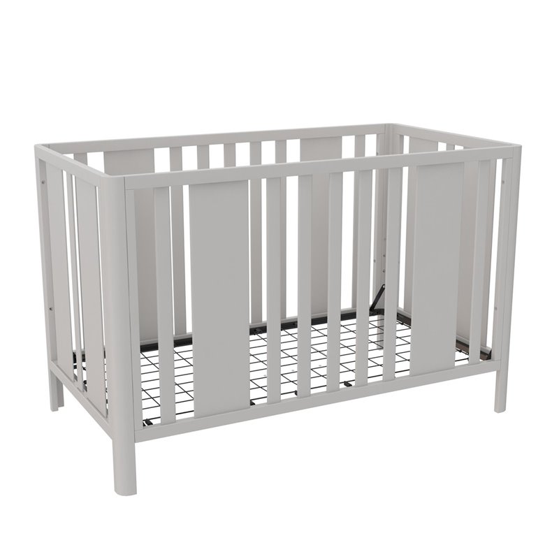 Little Seeds Crawford Curved Post 3-in-1 Crib in Sharkey Gray