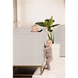 Little Seeds Haven 3 in 1 Convertible Wood Crib with Metal Base in Gray and Gold