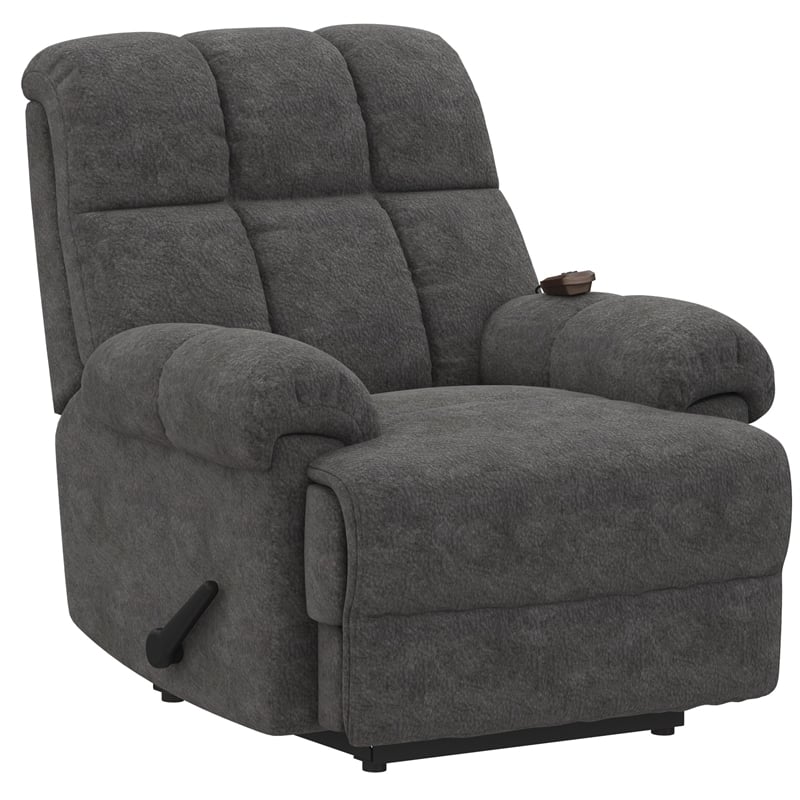 Dorel Living Padded Massage Chair Recliner in Gray