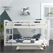 Dorel Living Phoenix Full-Over-Full Floor Bunk Bed in White