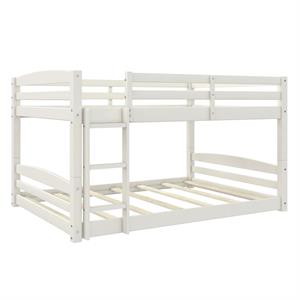 dorel living phoenix full-over-full floor bunk bed in white