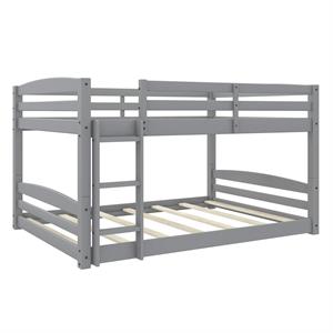 dorel living phoenix full-over-full floor bunk bed in gray