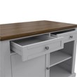 Dorel Living Kelsey Kitchen Island with 2 Stools in Gray