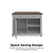 Dorel Living Kelsey Kitchen Island with 2 Stools in Gray