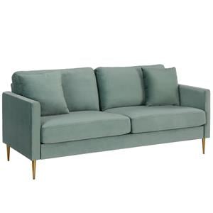cosmoliving by cosmopolitan highland sofa couch with pillows in green