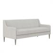 CosmoLiving Virginia Sofa Modern Couch with Steel Legs in Light Gray Linen