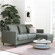 CosmoLiving Strummer Reversible Sectional Sofa Couch in Light Gray