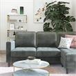 CosmoLiving Strummer Reversible Sectional Sofa Couch in Light Gray