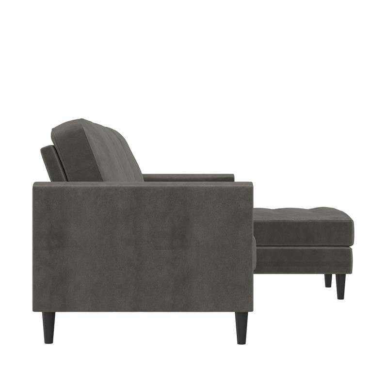 CosmoLiving Strummer Reversible Sectional Sofa Couch in Light Gray