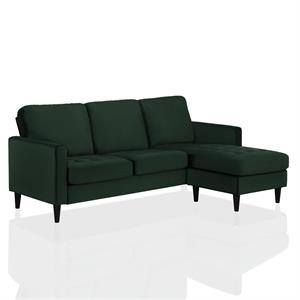 cosmoliving strummer reversible sectional sofa couch in green