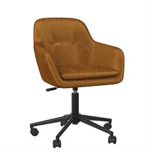 cosmoliving westerleigh office task chair in rust velvet