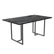 CosmoLiving Astor Dining Table Black Marble Top with Black Legs