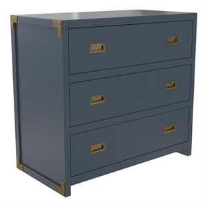 baby relax miles 3-drawer dresser nursery storage in graphite blue
