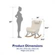 Baby Relax Cranbrook Rocker Accent Chair with Storage Pockets in Beige