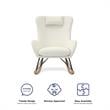 Baby Relax Cranbrook Rocker Accent Chair with Storage Pockets in White
