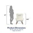 Baby Relax Cranbrook Rocker Accent Chair with Storage Pockets in White