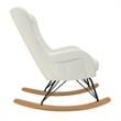 Baby Relax Cranbrook Rocker Accent Chair with Storage Pockets in White