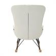 Baby Relax Cranbrook Rocker Accent Chair with Storage Pockets in White