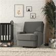 Baby Relax Rylan Swivel Glider Recliner Chair Coil Seating in  Dark Gray