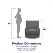 Baby Relax Rylan Swivel Glider Recliner Chair Coil Seating in  Dark Gray