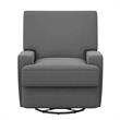 Baby Relax Rylan Swivel Glider Recliner Chair Coil Seating in  Dark Gray