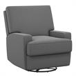 Baby Relax Rylan Swivel Glider Recliner Chair Coil Seating in  Dark Gray
