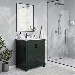 dhp sunnybrooke 30 inch bathroom vanity with sink in green