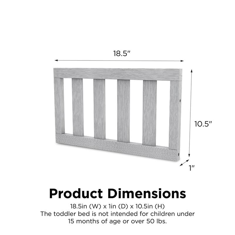 Little Seeds Finch Toddler Rail Conversion Kit for Crib in Rustic Gray