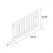 Little Seeds Finch Toddler Rail Conversion Kit for Crib in Rustic Gray