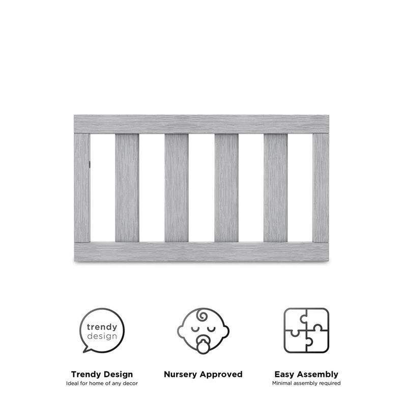Little Seeds Finch Toddler Rail Conversion Kit for Crib in Rustic Gray