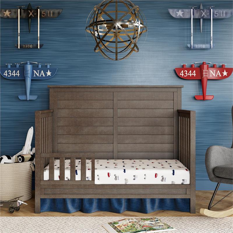 Little Seeds Finch Toddler Rail Conversion Kit for Crib in Rustic Coffee