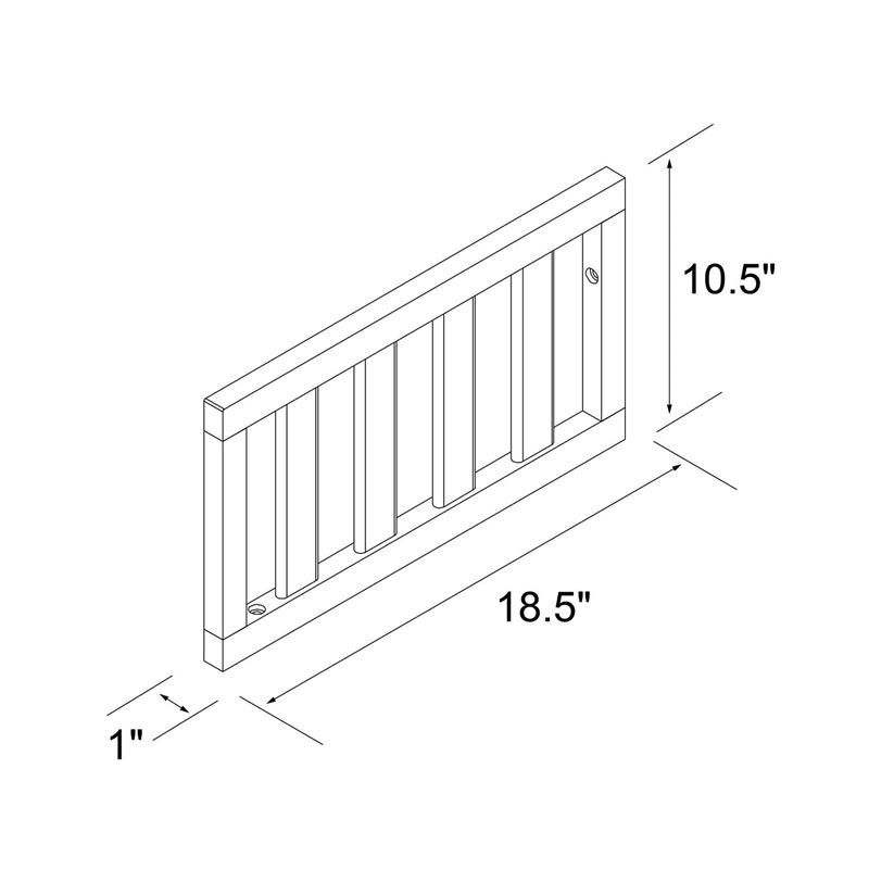 Little Seeds Finch Toddler Rail Conversion Kit for Crib in Rustic Coffee
