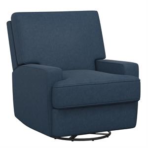 baby relax rylan swivel glider recliner chair coil seating in dark blue