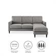 DHP Beckie Reversible Upholstered Sectional in Gray