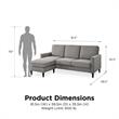 DHP Beckie Reversible Upholstered Sectional in Gray