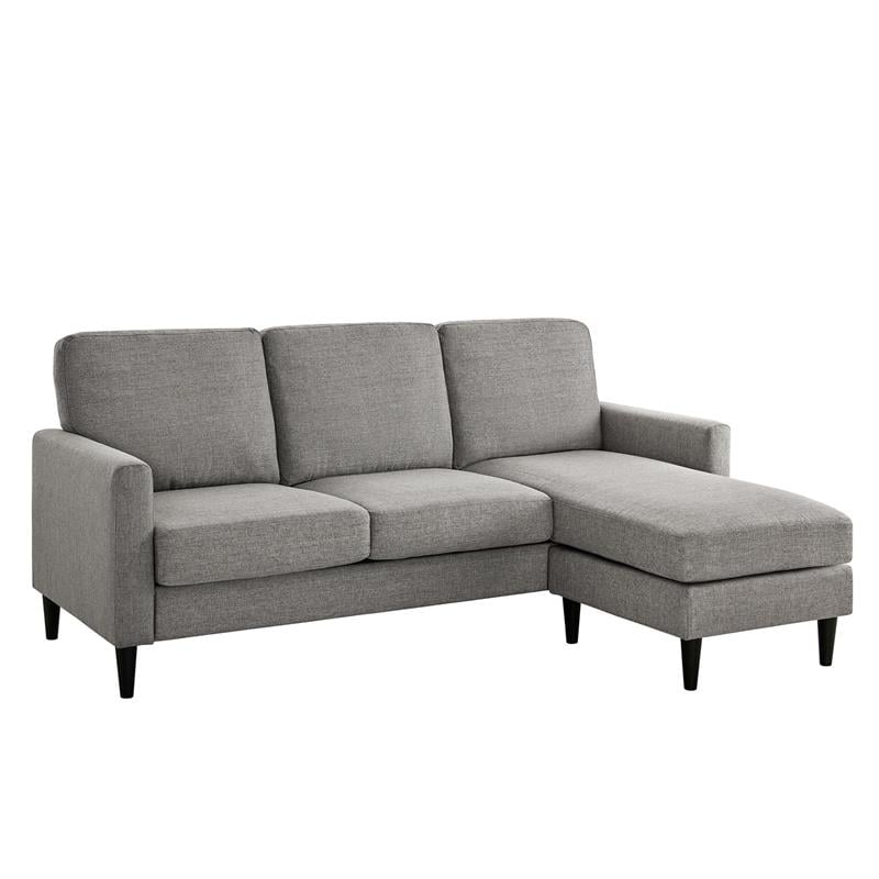 DHP Beckie Reversible Upholstered Sectional in Gray