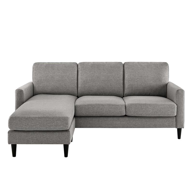 DHP Beckie Reversible Upholstered Sectional in Gray