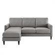 DHP Beckie Reversible Upholstered Sectional in Gray