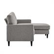 DHP Beckie Reversible Upholstered Sectional in Gray
