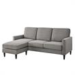 DHP Beckie Reversible Upholstered Sectional in Gray