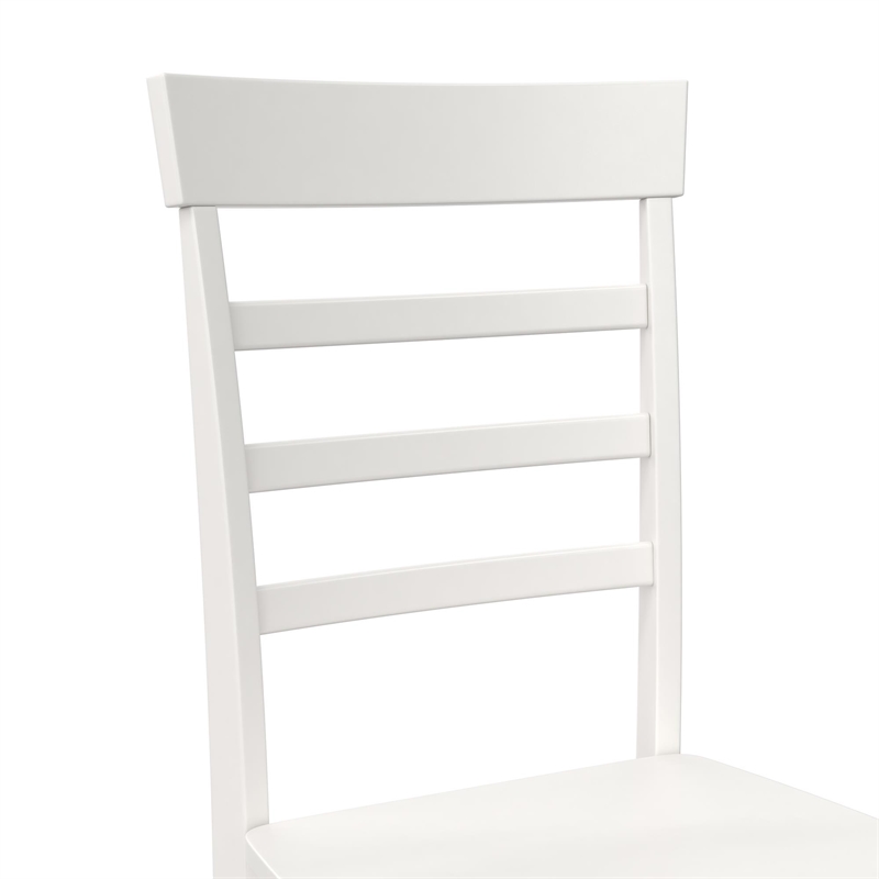 Novogratz Brooks 3-Piece Wood Dining Set with Double Drop Leaf in White