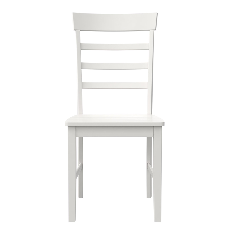 Novogratz Brooks 3-Piece Wood Dining Set with Double Drop Leaf in White