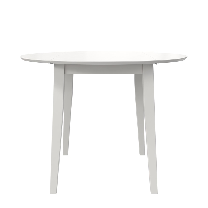 Novogratz Brooks 3-Piece Wood Dining Set with Double Drop Leaf in White