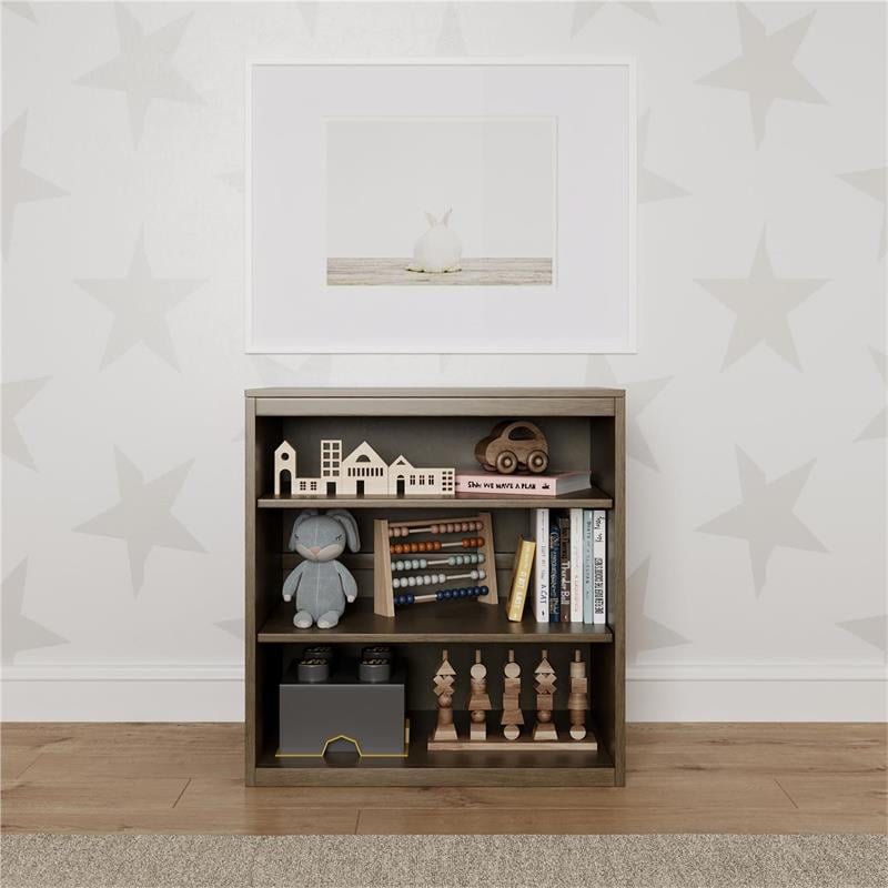 DHP Maruva Open 3 Shelf Storage Unit  Kids Bedroom Organizer in French Gray